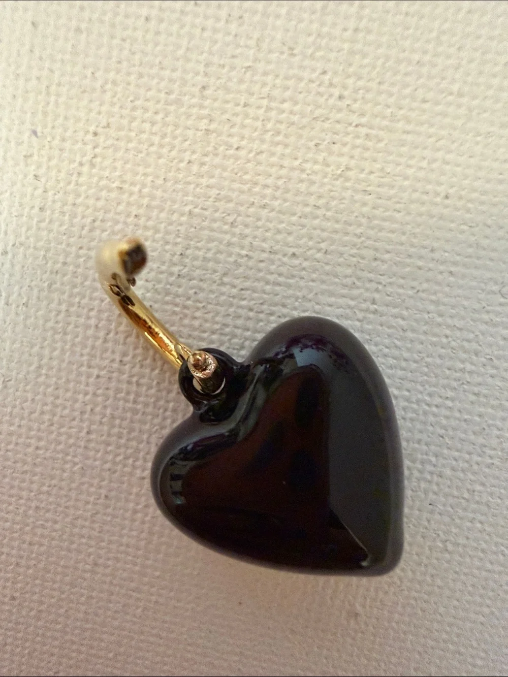 Roxanne Assoulin The Mini Puffy Black Heart Charms NEW